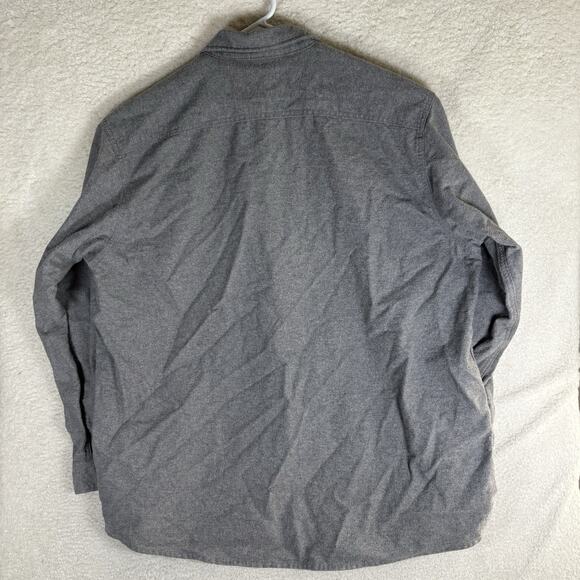 Five Brother Chamois Shirt Mens 2XLT Tall Gray Flannel Shacket Front Pockets - Picture 12 of 13